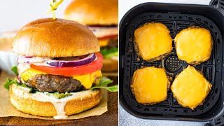 Air Fryer Cheeseburgers