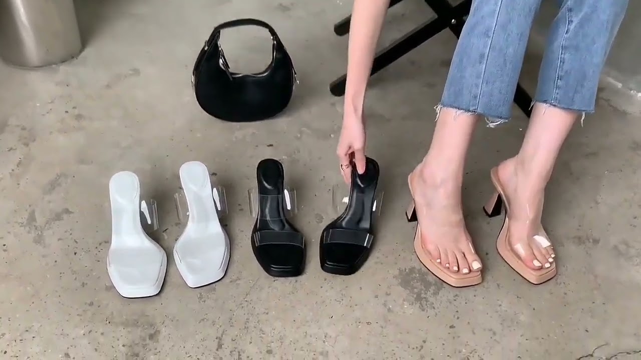 Julissa Transparent Platform Slip On Heels