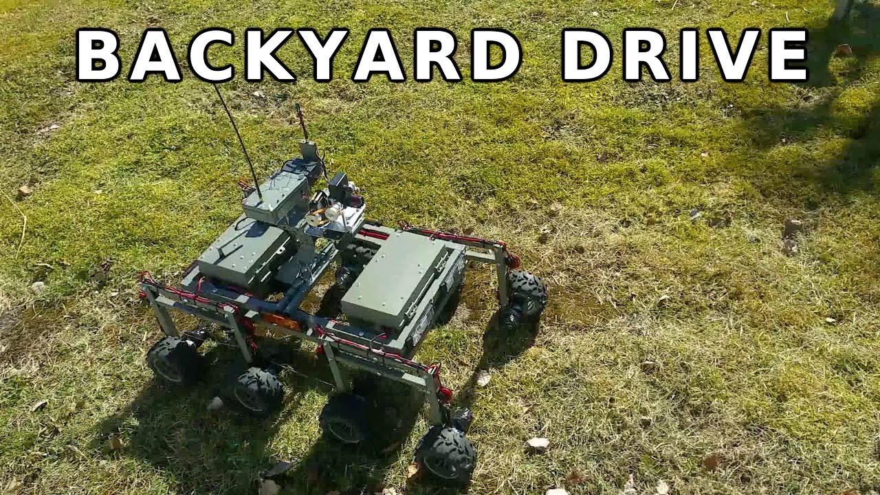 Drive around in the backyard with my Squid Rover - YouTube