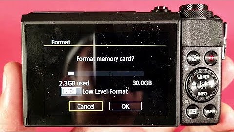 Canon G7X Mark ll:  How to Format SD Card