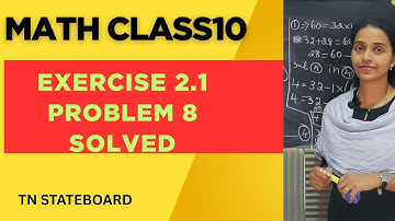 10th class math |Exercise 2.1 problem8 solved |English medium| TN state board |blackboard techniques