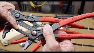 Knipex QuickSet Cobra 8721250 Pliers: One hand operation mostly. Why not skip the button altogether?