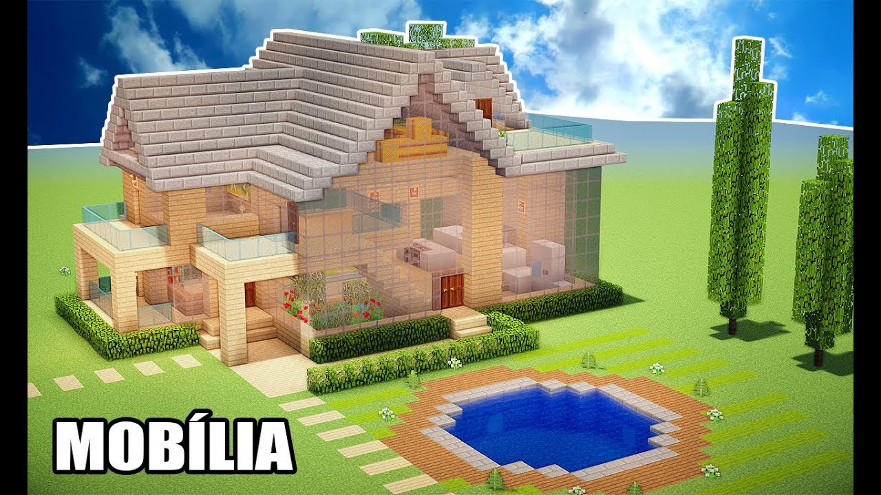 Minecraft Tutorial - Casa Moderna Bonita e Fácil ‹ Manyzão#2Milhões › 