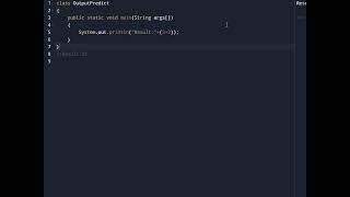 Output Prediction on Core Java