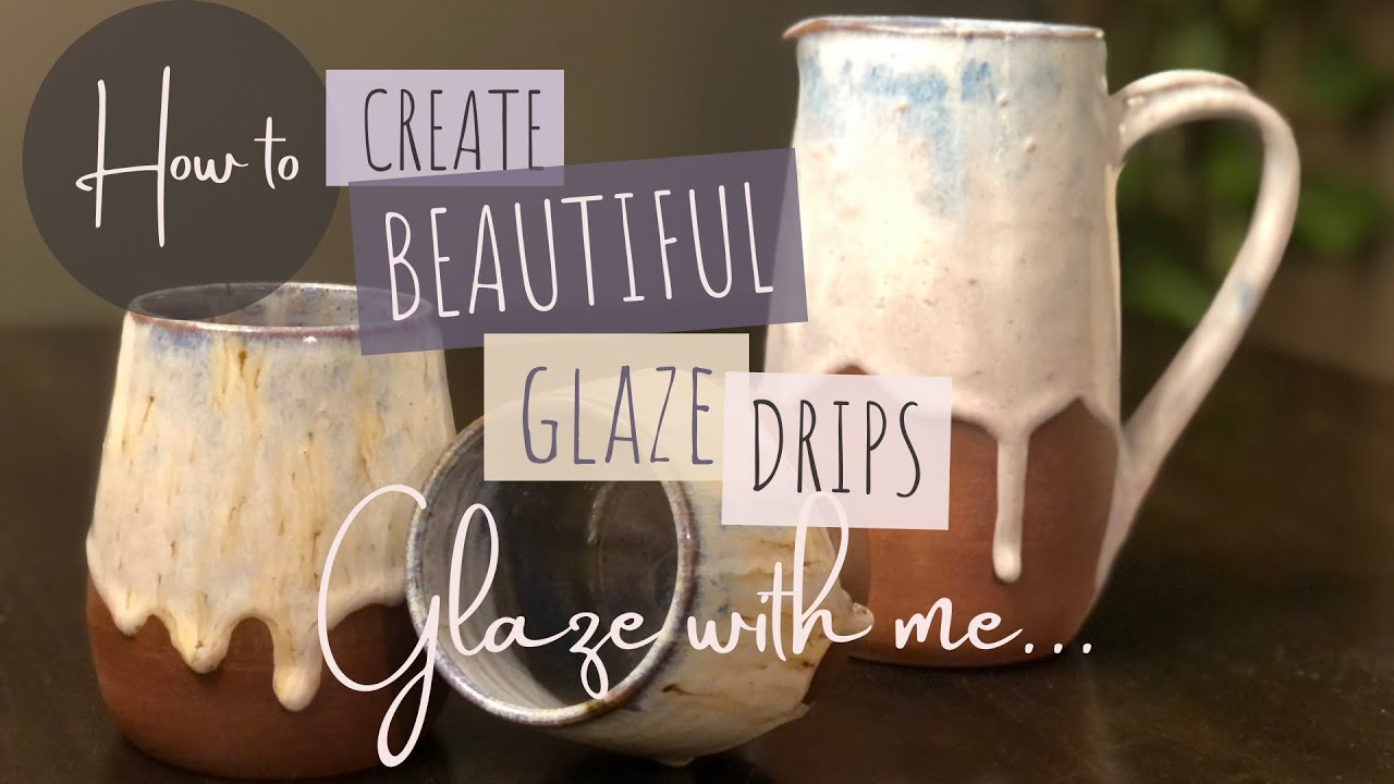 GLAZE LAYERING - Glazing pottery for beginners - Beautiful GLAZE DRIPS  using Mayco Glazes SD 480p 