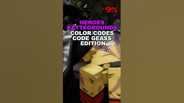🪻Code Geass in HEROES Battlegrounds! (Color Codes Roblox) #heroesbattlegrounds #hbg #robloxfyp