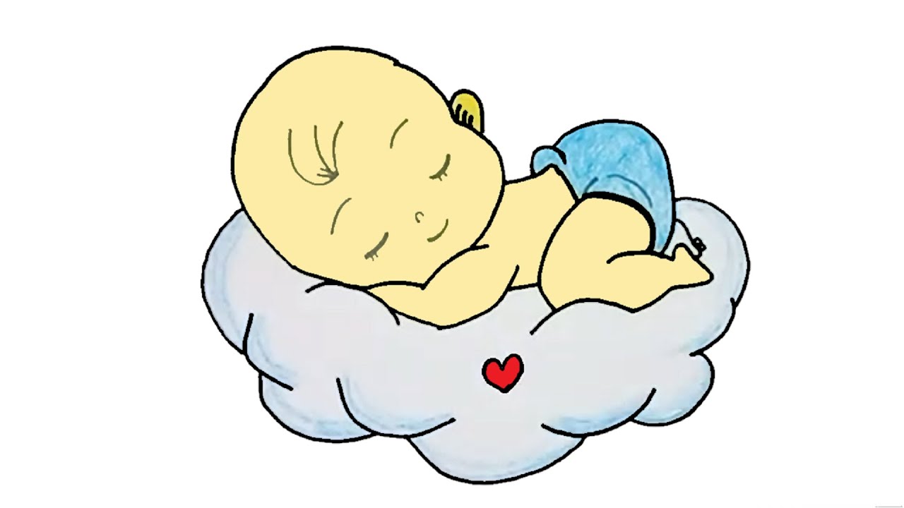 Cómo dibujar un BEBÉ durmiendo-Como dibujar UN BEBE PARA BABY SHOWER MUY  FACIL Dibujos para Colorear - thptnganamst.edu.vn