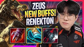 ZEUS TRIES RENEKTON WITH NEW BUFFS! - T1 Zeus Plays Renekton TOP vs Jayce! | Season 2024
