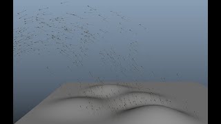 Maya particle sprite - a flight of arrows