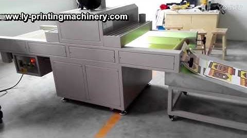 flat screen printing machine with UV conveyor dryer for paper