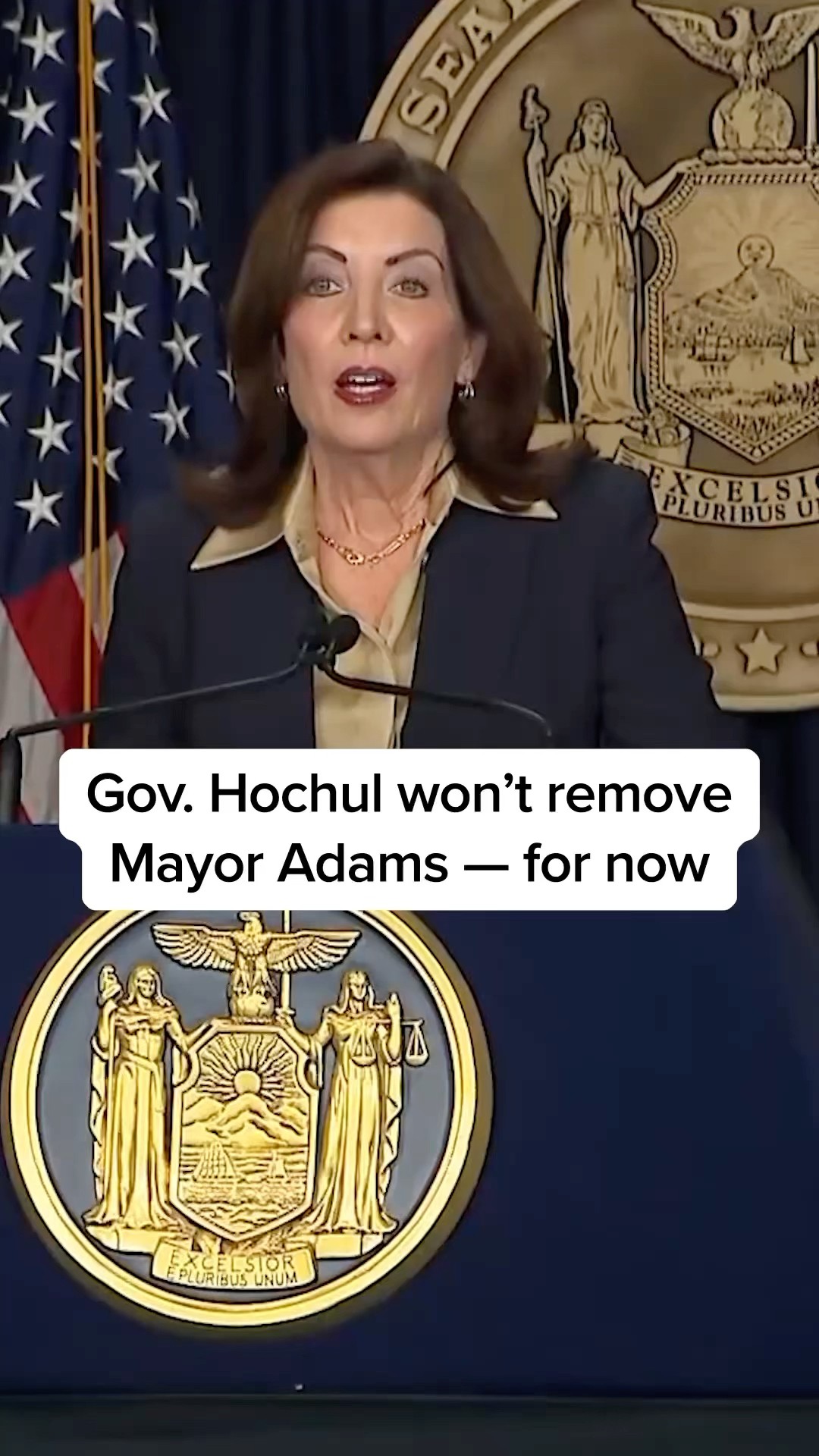 Gov. Hochul won’t remove Mayor Adams — for now