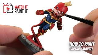 Marvel United - How to paint Captain Marvel