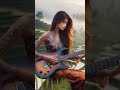 Unleashing Heritage: Indonesian Guitarist Rocks with Soulful Fusion in Traditional Attire