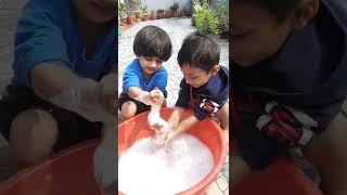 Playing with the Soap bubbles by Aahana 15 views 1 year ago 1 minute, 31 seconds