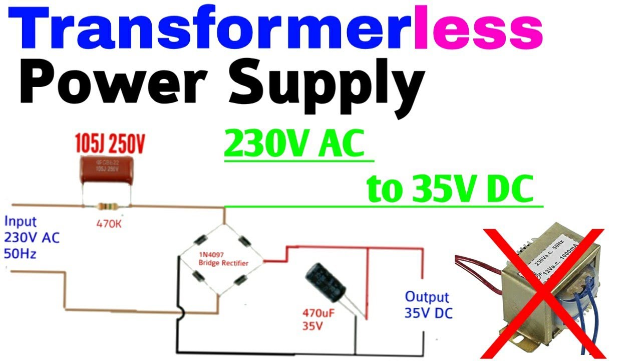 How To Make DC Power Supply Without Transformer || Tech Undefined