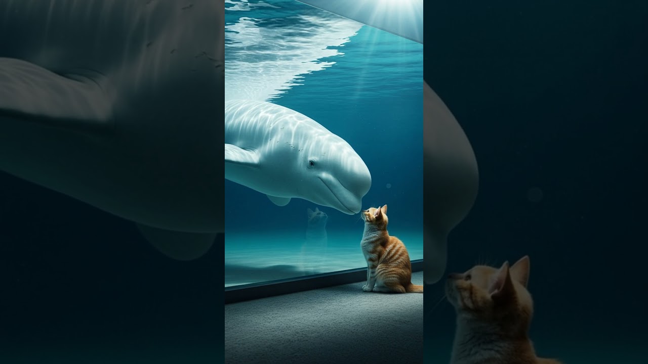 Cat Meets Ocean-white whale 