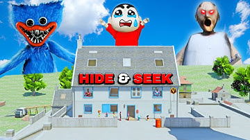 GTA5: Hide & Seek 😂 Competition With Shinchan and Granny in Telugu
