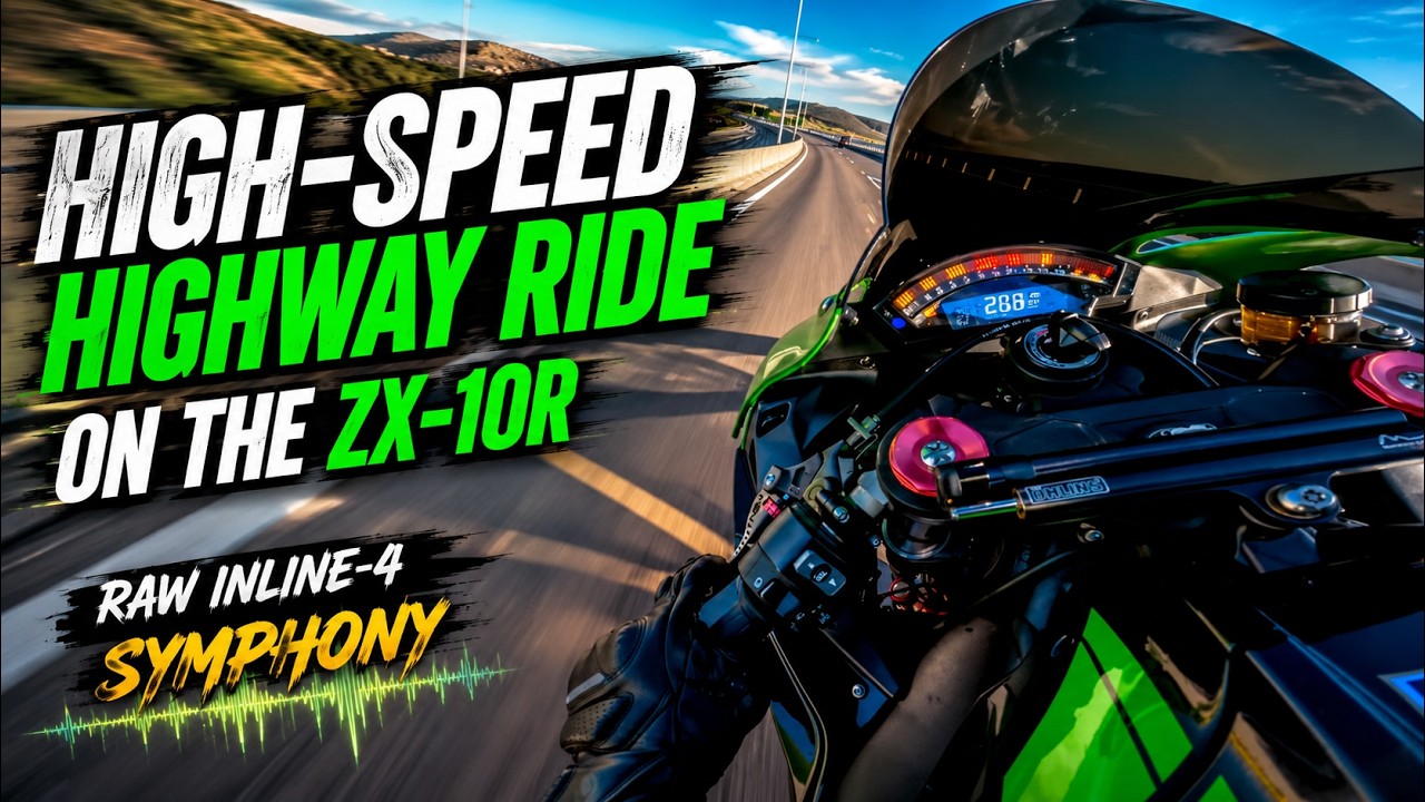 High-Speed Highway Ride on the ZX-10R | Raw Inline-4 Symphony