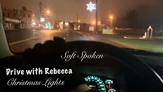 ASMR Drive with Rebecca (Soft Spoken) See the Christmas lights! Key jingles/ Winter jacket sounds