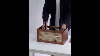 Rattan Wood Storage Box