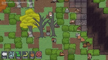 King under the Mountain Game Dev - Chopping down trees