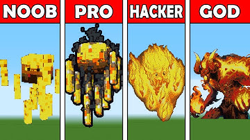 Pixel Art (NOOB vs PRO vs HACKER vs GOD) Blaze in Minecraft