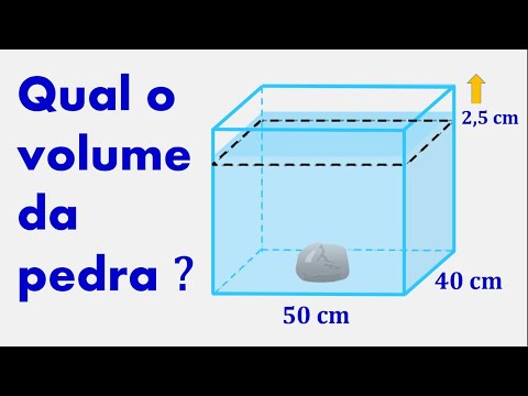 Geometria  -  Qual o volume da pedra jogado no aquário ? Volume de Um Paralelepípedo !