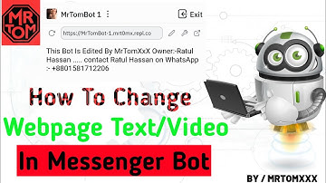HOW TO CHANGE WEBPAGE OF MESSENGER BOT | EDIT TEXT | ADD VIDEO | ADD PHOTO REPLIT BOT