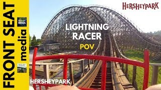 Hersheypark Ride on Lightning Racer POV HD Front Seat Video 2012 1080p Roller Coasters Wooden