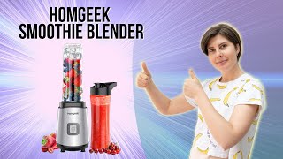 homgeek Smoothie Personal Blender with 2x600ml bottles | REVIEW