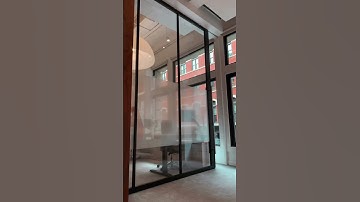 Sliding door system for seamless flow from floor to ceiling for quiet operation #shorts #sliding