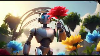 Wan2.2 5B - Robot Walking Through Beautiful Garden