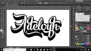 How to make calligraphy text logo in illustrator cc | How to convert text into calligraphy screenshot 2