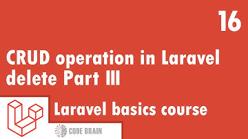 Laravel basics Course - CRUD operation in Laravel (Delete) | Part ||| #16