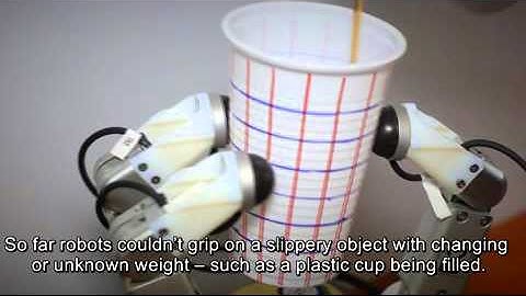 Optoforce 3D force sensors in robotic fingers