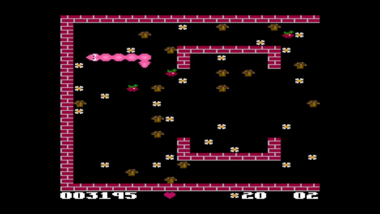Worm! (Atari 7800, NTSC). Slow. Short Body. Eat Most. Score: 9 285. Level: 5 #atari7800 #gameplay