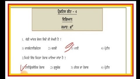 pseb class - 6 science competency based test worksheet - 4 solved 2024