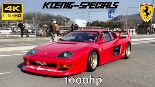 1000HP | FERRARI Testarossa KOENIG SPECIALS Competition Sound 80's