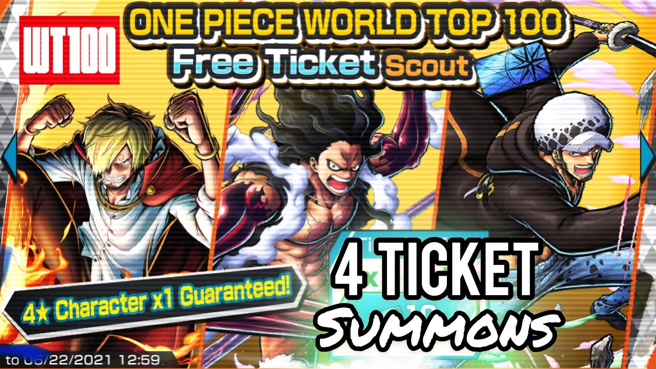 4 Ticket One Piece World Top 100 Free Summon One Piece Bounty Rush Opbr Youtube 4 Ticket One Piece World Top 100 Free Summon One Piece Bounty Rush Opbr Youtube