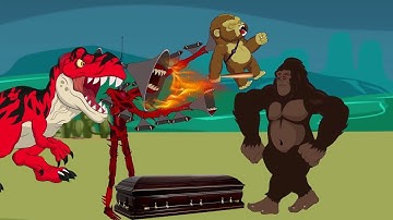 EVOLUTION OF BLOOP Water, Air Earth Is The King Of Monsters | Godzilla Cartoon - Coffin Dance Meme