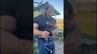 Check out the compression shirt… Training program in bio! #andreysmaev #garden #sprinkler #water