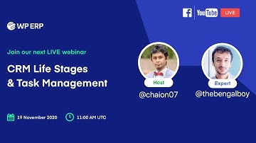 WP ERP Webinar - CRM Life Stages & Task Management