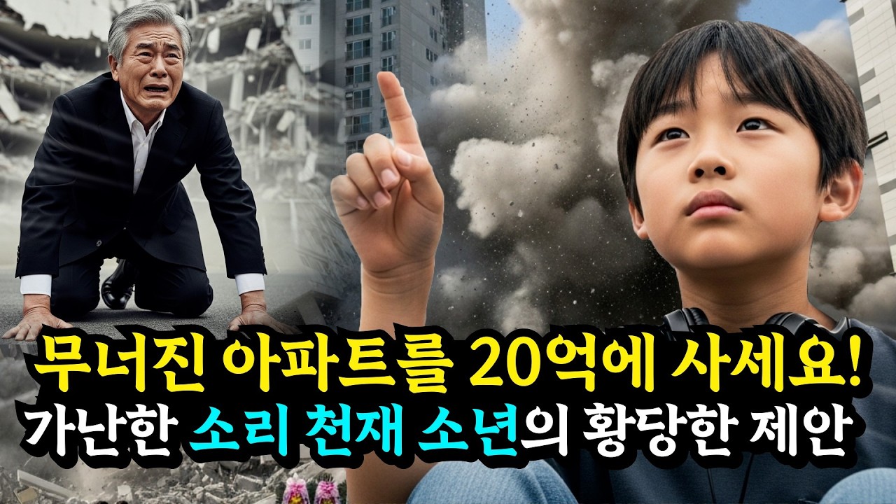 무너진 저 아파트를 20억에 다시 사세요! 가난한 소리 천재 소년의 황당한 제안...ㅣ감동사연ㅣ오디오북ㅣ시니어ㅣ사연라디오ㅣ드라마