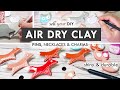 Air dry clay  how i make clay pins necklaces  keychains to sell