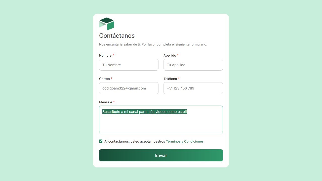 Cómo crear un Formulario de Contacto con HTML y CSS - YouTube