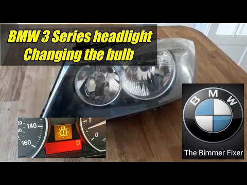 BMW 3 series E90 headlight bulbs replacement