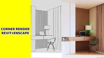 Revit + Enscape 3.2 Corner Render | Revit and Enscape Interior Animation | #shorts