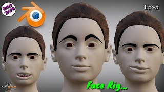 Ep:-5 Blender Character Modeling Face Rig / / #MakehumanFaceRig   *Day Sun*  Hindi Animation Course