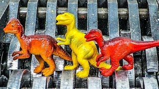 Dinosaur Family Shredded. Colorful Dinosaurs Destroyed! What's Inside Squishy Dinosaur Water Toys?