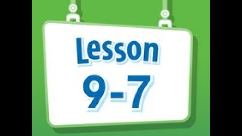 Envision Math English Lesson 9-7